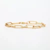 Baguette Diamond Paperclip Chain Bracelet