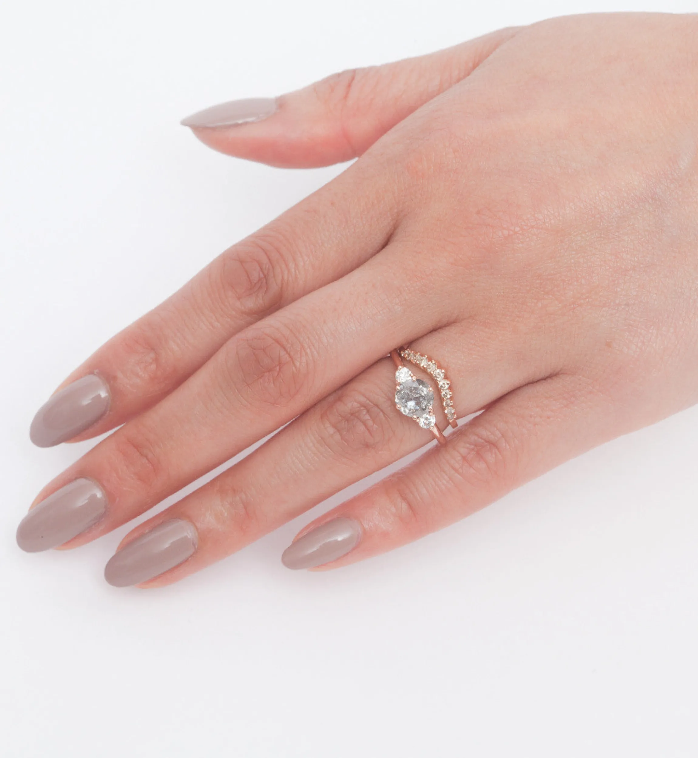 Champagne Diamond Tiara Curve Band