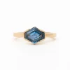 1.47 ct Hexagonal Montana Sapphire Solitaire