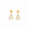 Diamond Orb Drop Earrings