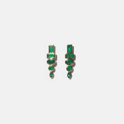 Emerald Totem Studs