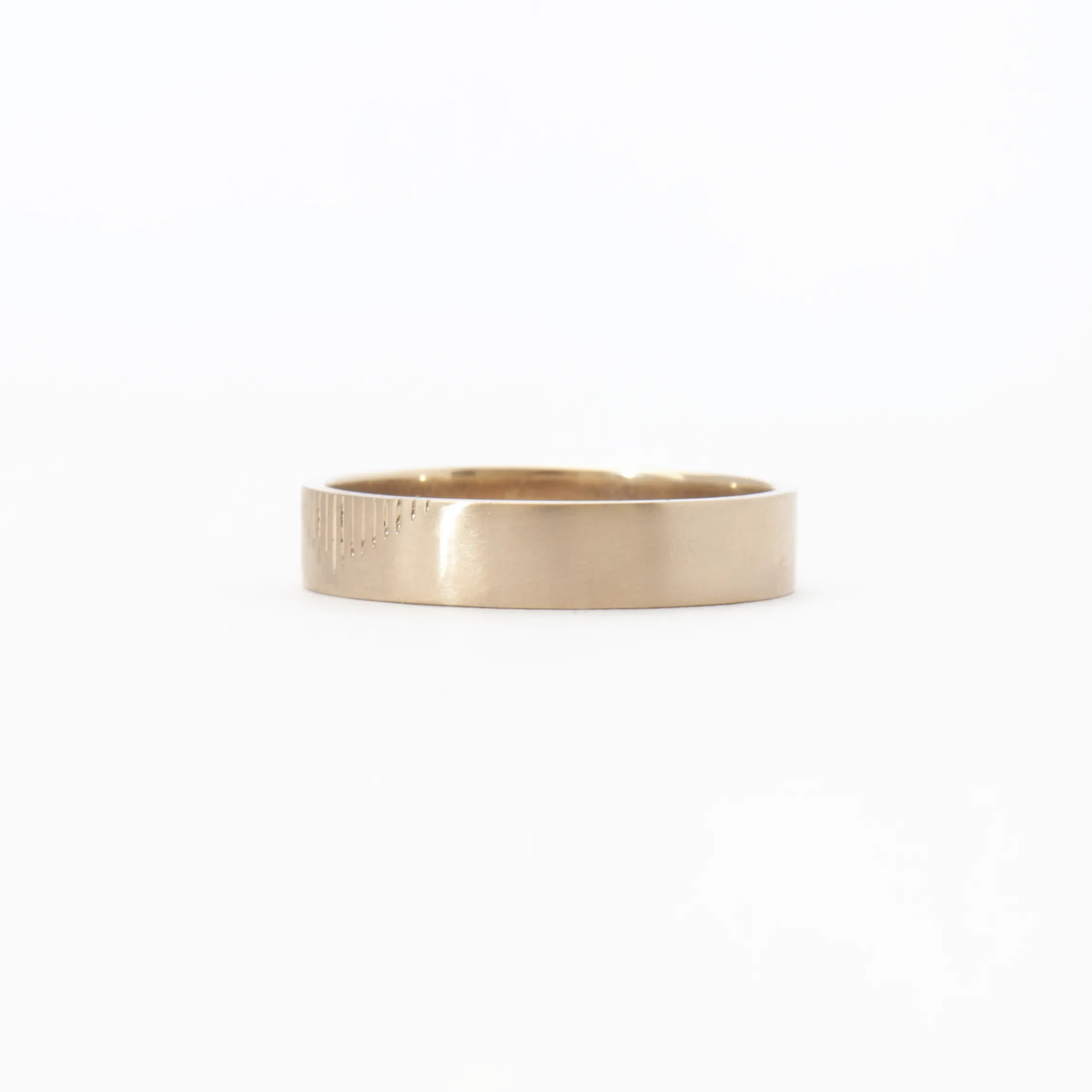 Engraved Pyramid Wedding Band