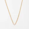 Extra Small Curb Chain Bezel Diamond Necklace