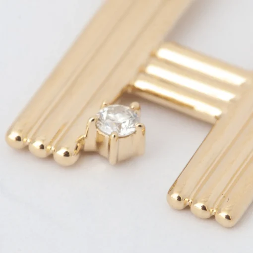 Groovy Diamond Initial Charm