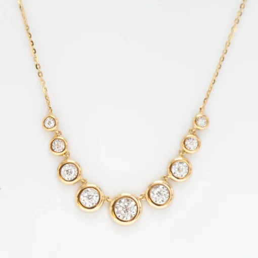 Illusion-set Graduated Diamond Necklace