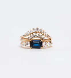 Large Sapphire Five Stone Bea Ring