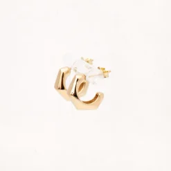 Medium Wide Bamboo Hoop Earrings