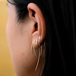 Pavé Large Infinite Tusk Earrings