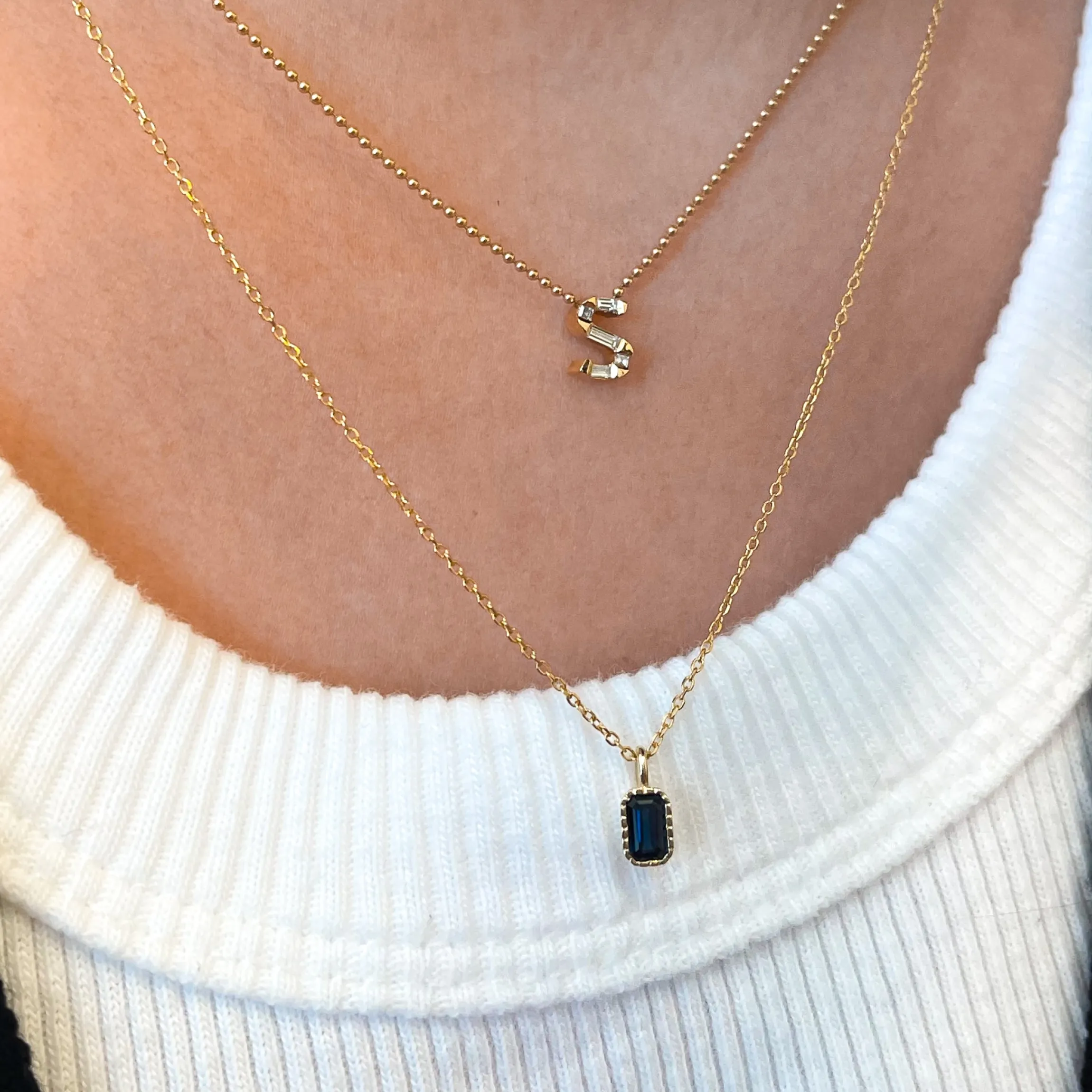 Personalized Initial Diamond Necklace