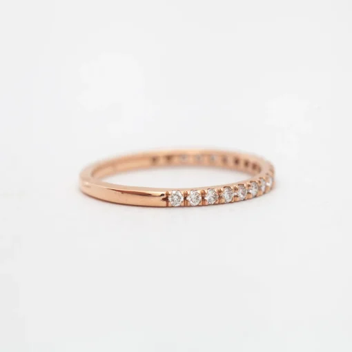 Rose Gold French Set Half-Eternity Band