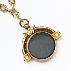Victorian Bloodstone & Carnelian Fob Charm c. 1850s