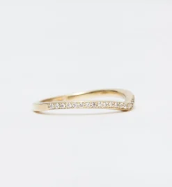 White Diamond Curved Eternity Band