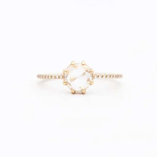 White Diamond Vega Ring