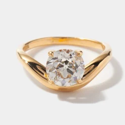 1.97 ct Antique Old European Piscine Ring