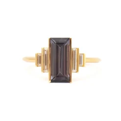 1.86 ct Baguette Grey Spinel Five-Stone Ring