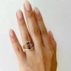 1.86 ct Baguette Grey Spinel Five-Stone Ring