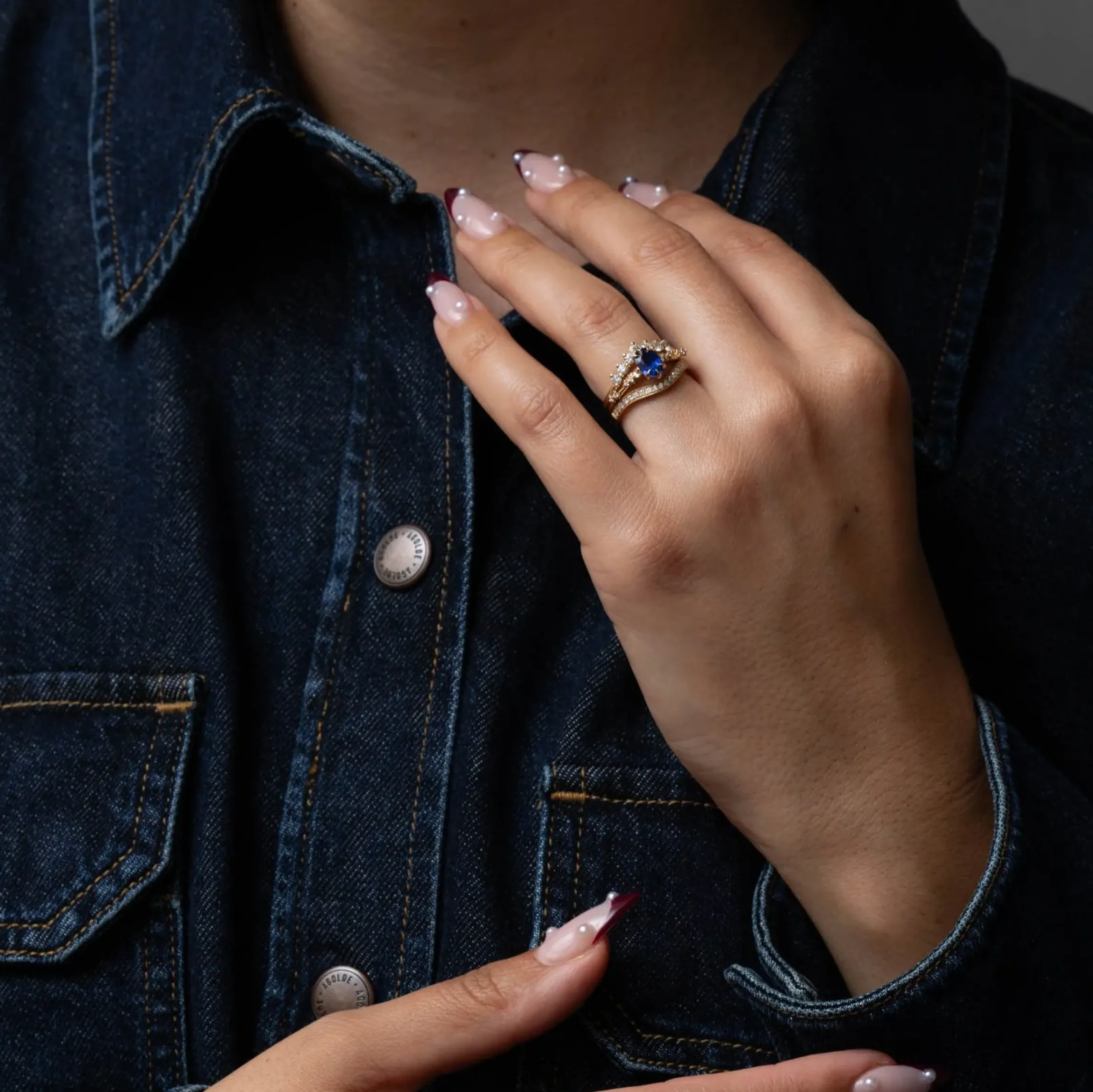 1.00 ct Blue Sapphire Daphne Ring