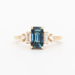 1.92 ct Blue-Green Sapphire Josie Ring