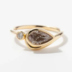 1.02 ct Champagne Pear Diamond Masumi Ring
