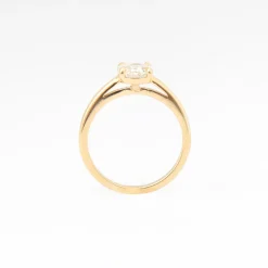 1.28 ct Elongated Old Mine Diamond Canopy Solitaire