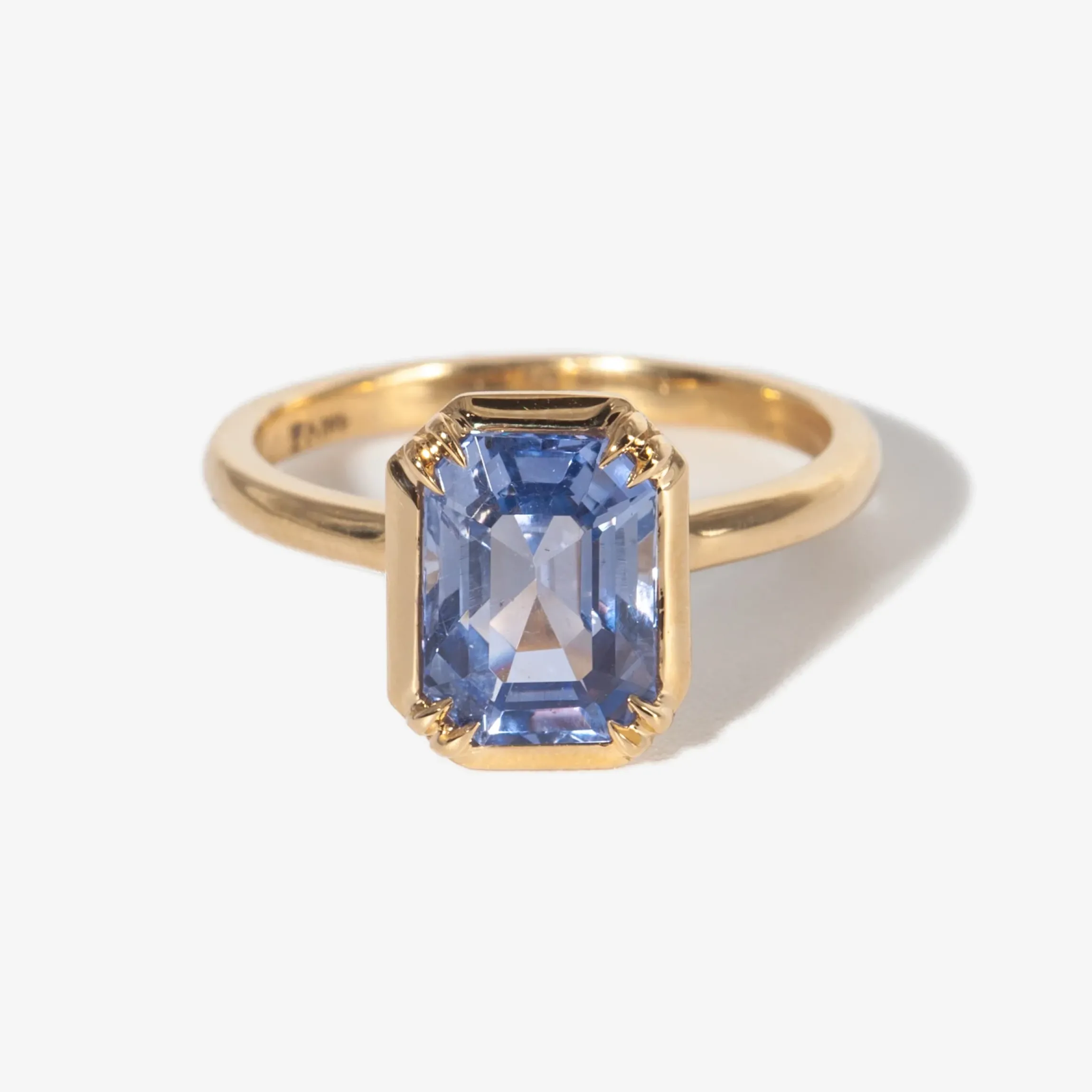 2.77 ct Emerald-cut Sapphire Tableau Ring