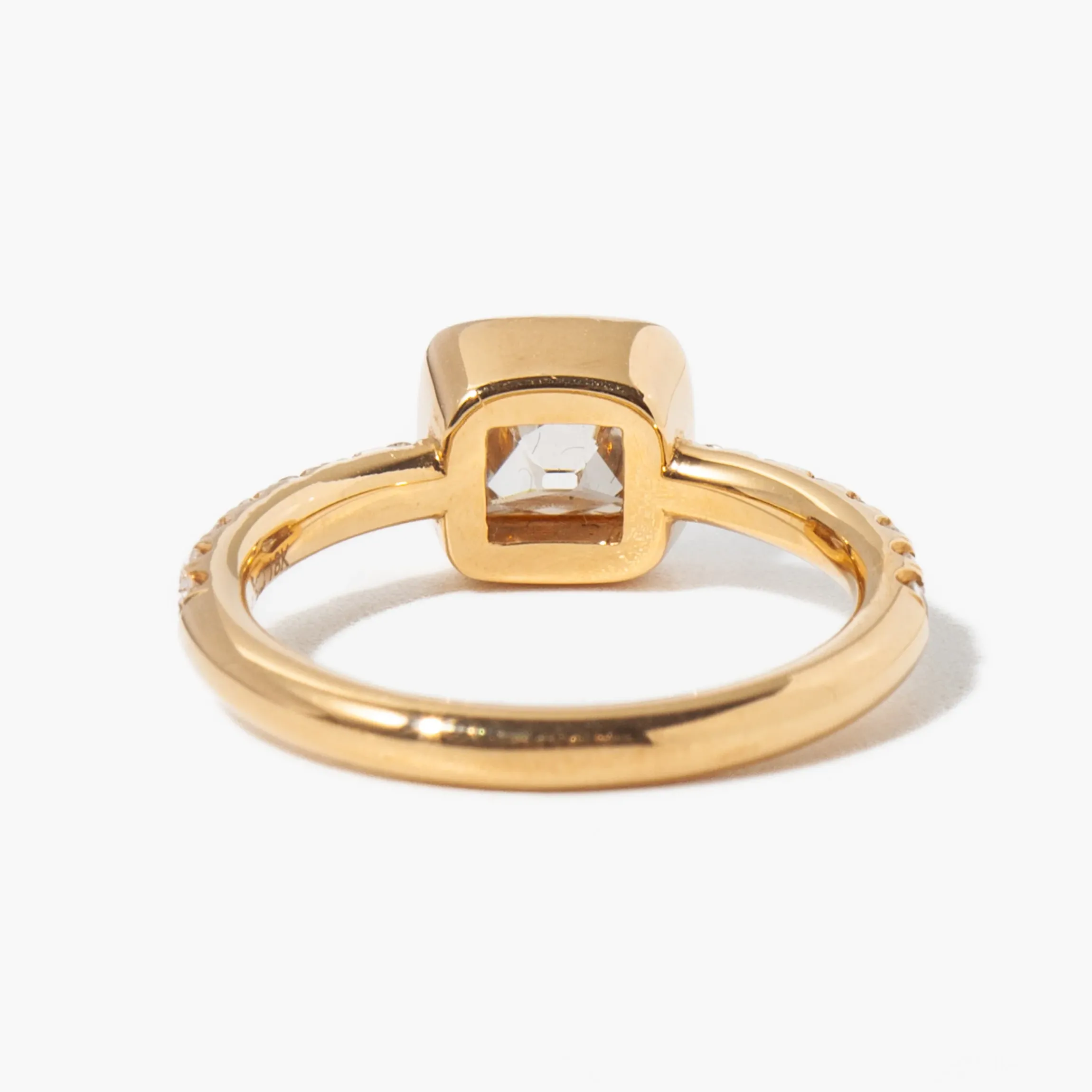 1.09 ct French-Cut Karina Pavé Solitaire Ring