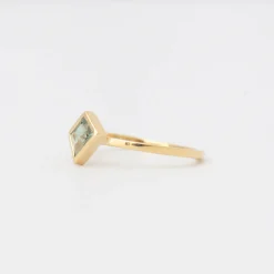 0.54 ct Green Sapphire Mosaic Stack Ring