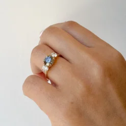 1.50 ct Grey Diamond Eleonore Three-Stone Ring