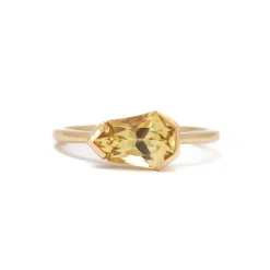 2.00 ct Heptagon Yellow Beryl Ring