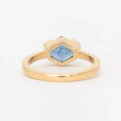 1.47 ct Hexagonal Montana Sapphire Solitaire