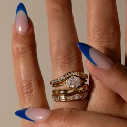 1.32 ct Lab Diamond Hexagonal Deco Ring