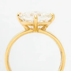 3.54 ct Lab-Grown Asscher Diamond Temple Ring