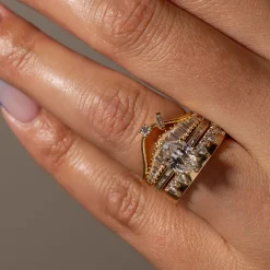 1.50 ct Lab-Grown Octagon Portico Ring