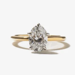 1.50 ct Lab-Grown Oval Diamond Vault Ring