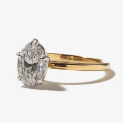 1.50 ct Lab-Grown Oval Diamond Vault Ring