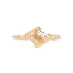 0.83 ct Lozenge Diamond Portico Ring
