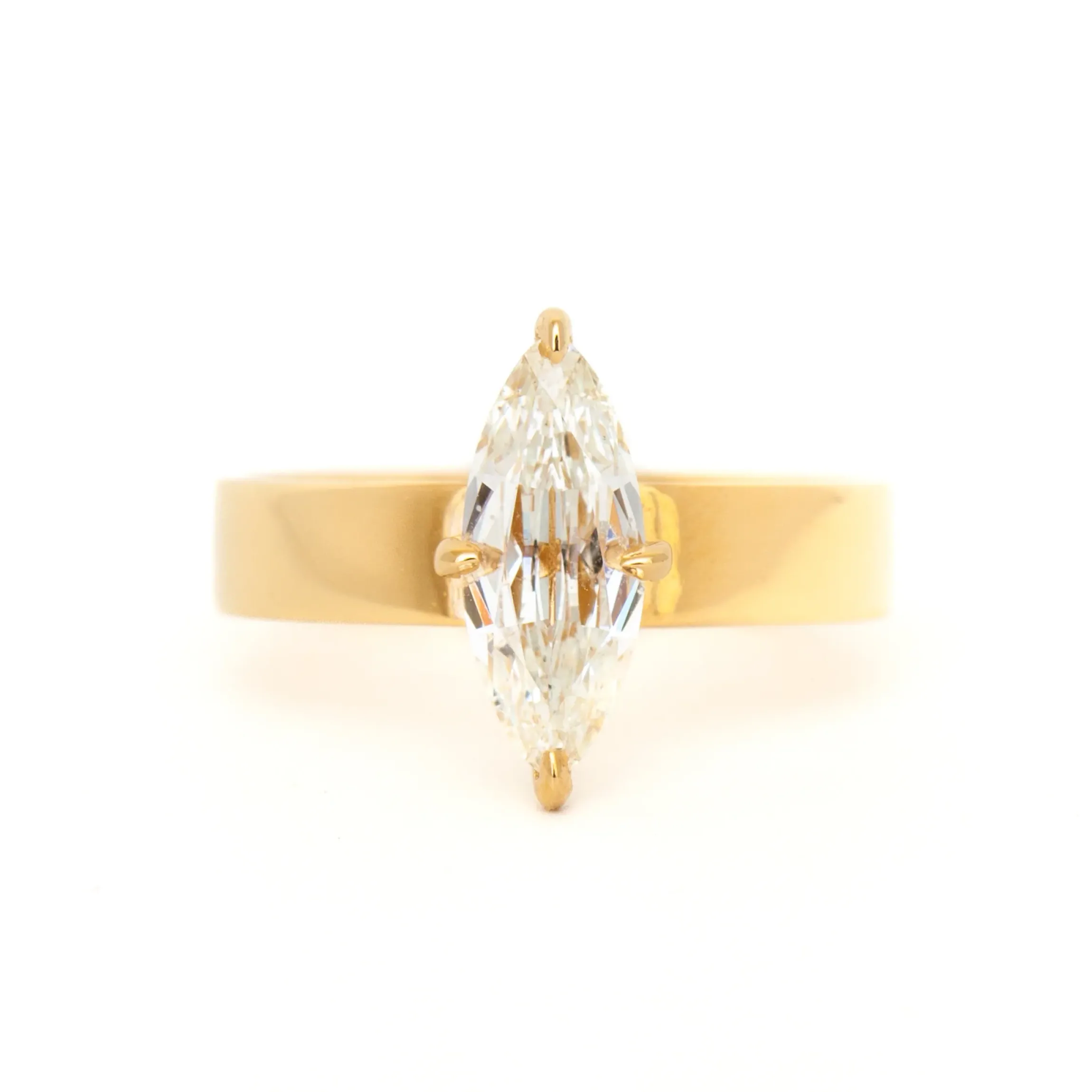 1.13 ct Marquise Diamond Temple Ring