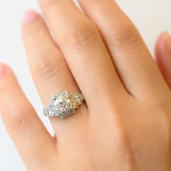 1.23 ct Old European Diamond Step Down Ring c.1950