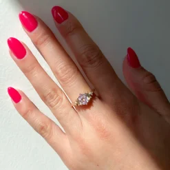 1.40 ct Pink Hexagonal Sapphire Josie Ring