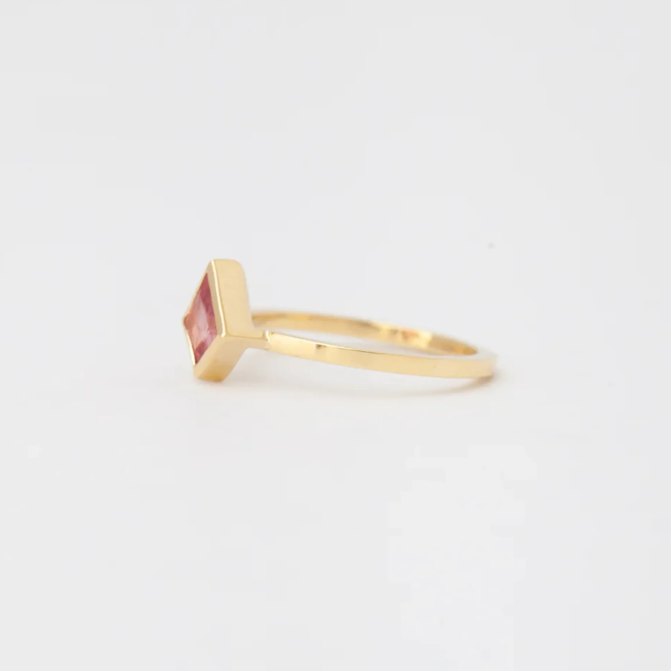 0.60 ct Pink Sapphire Mosaic Stack Ring