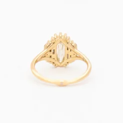 1.12 ct Rectangular Rose-Cut Diamond Cluster Ring