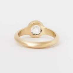 0.94 ct Round Rose-cut Diamond Low Tide Thin Ring