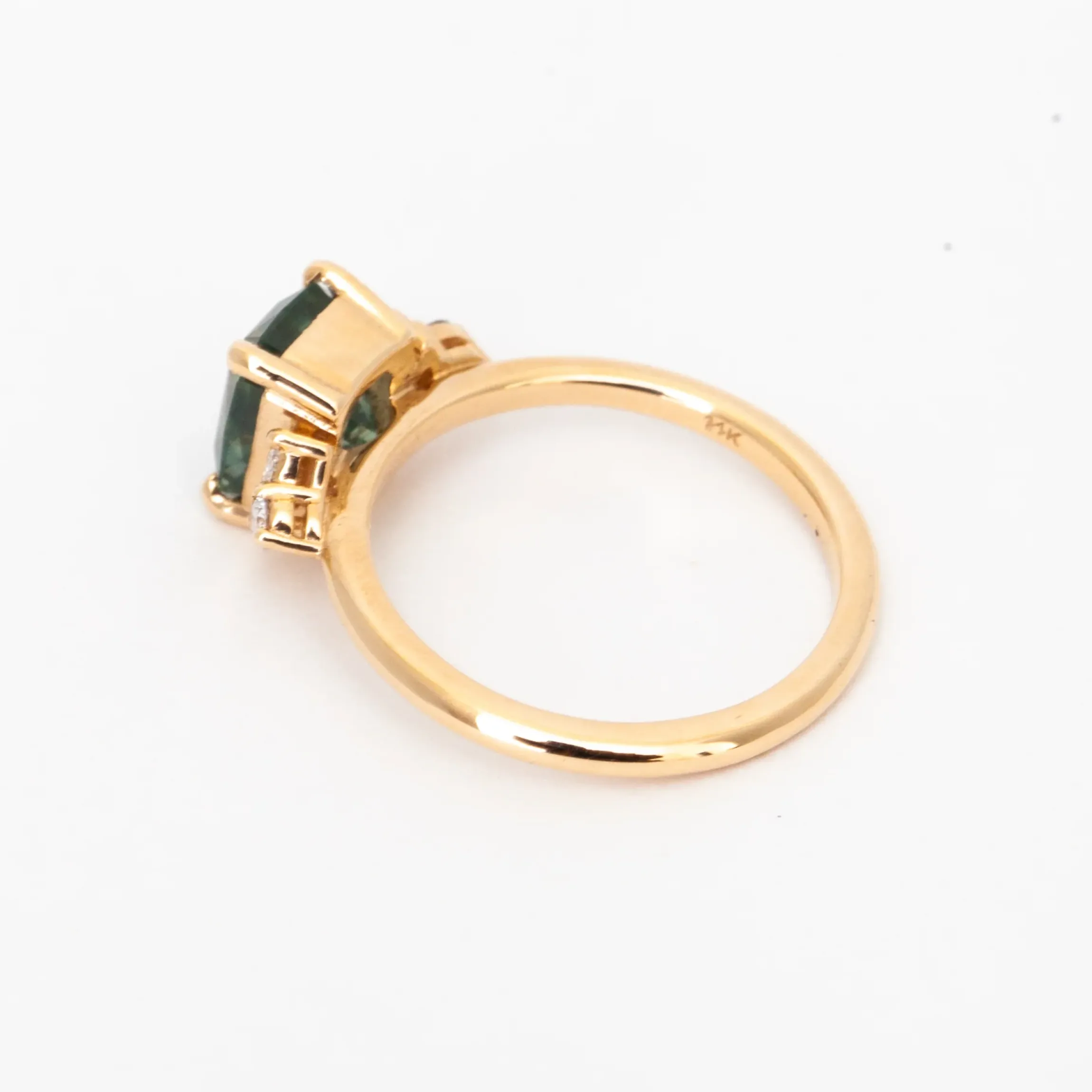 2.46 ct Seafoam Sapphire Desi Ring