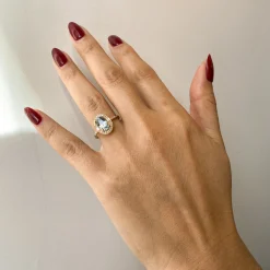 2.21 ct Silver-Grey Sapphire Athena Ring