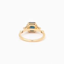 2.24 ct Teal Radiant Sapphire Scarlett Ring