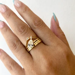 1.00 ct Tilted Pear Vault Five-Prong Solitaire