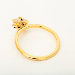 1.28 ct Tilted Pear Vault Five-Prong Solitaire