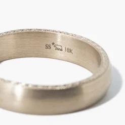 5 mm Engraved Joseph White Gold Band