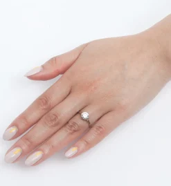 Allium Octad Diamond Ring with Notch