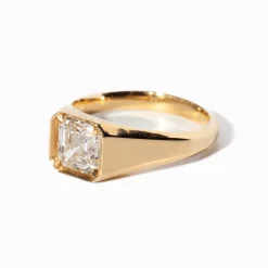 Asscher Diamond Reverence Signet Ring